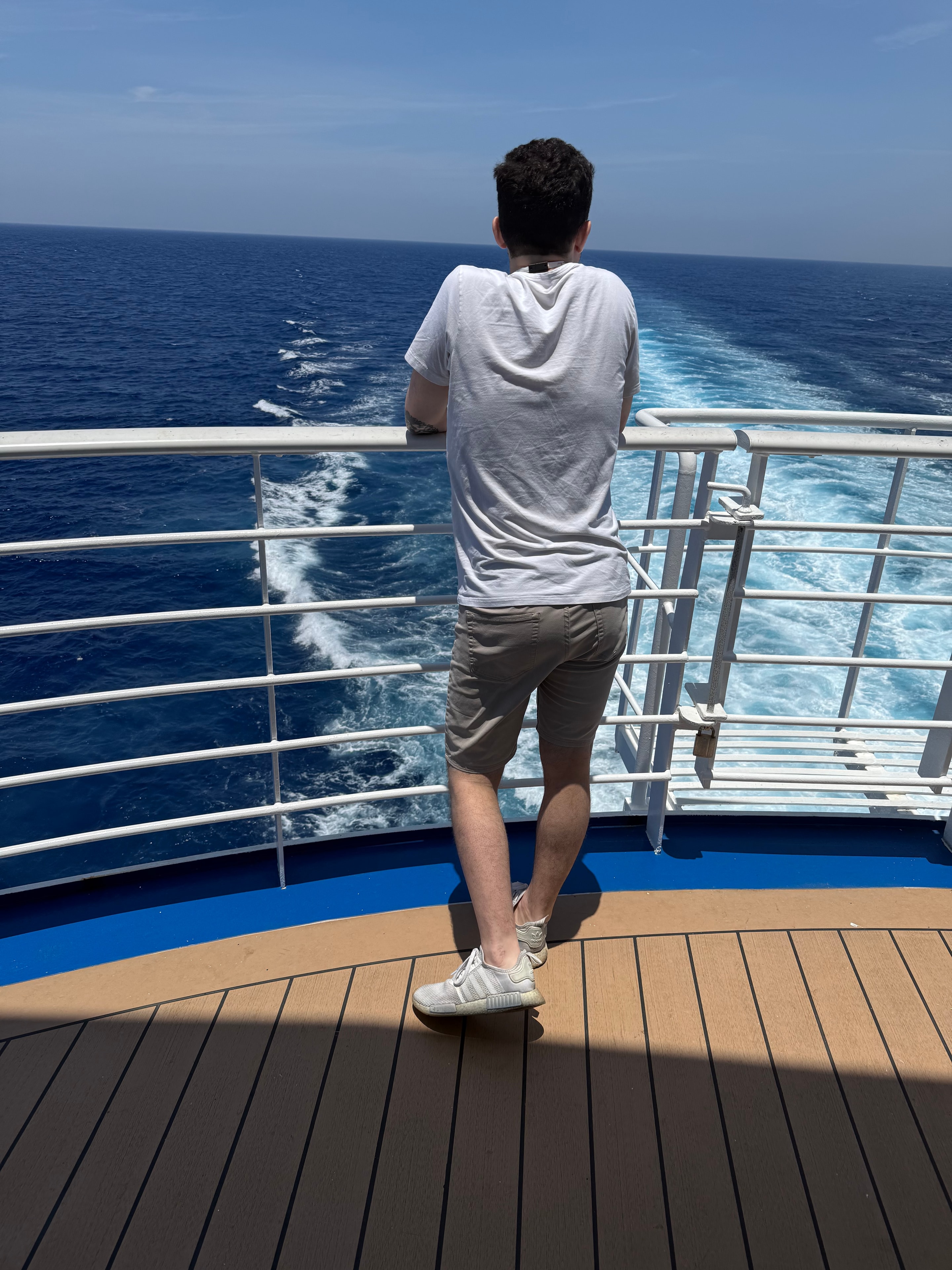 Cruise ship deck ocean view